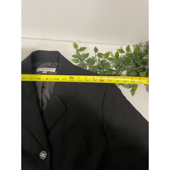 Jones Studio Womens Black Blazer Jacket 22W Button-Front Polyester Fully Lined - Picture 10 of 14